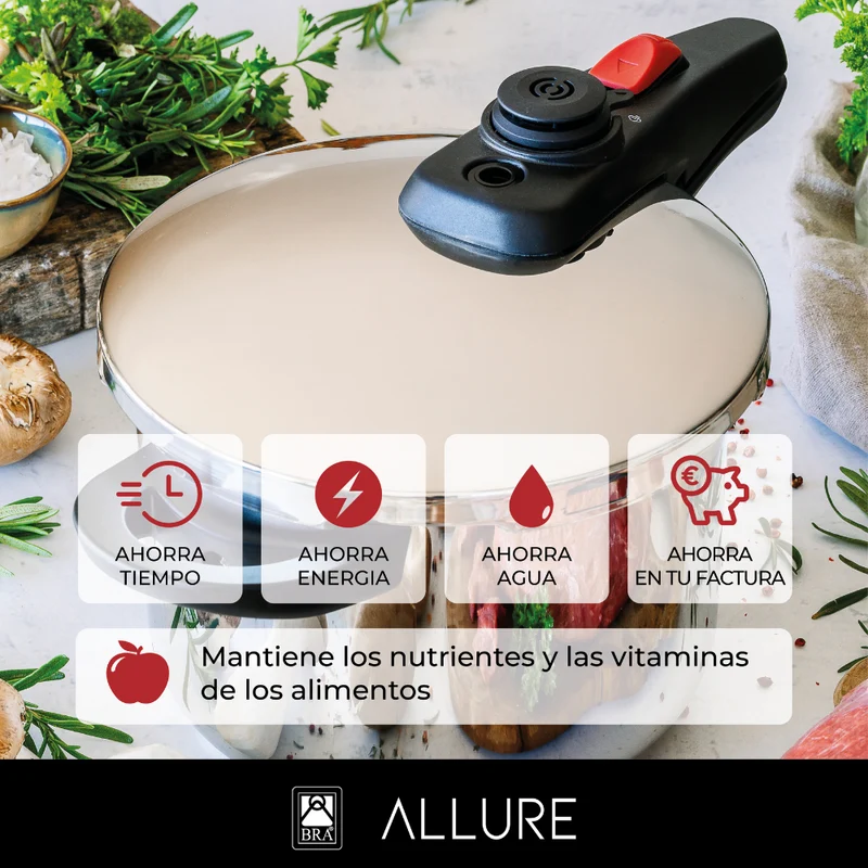 Olla a presión acero inoxidable Allure
