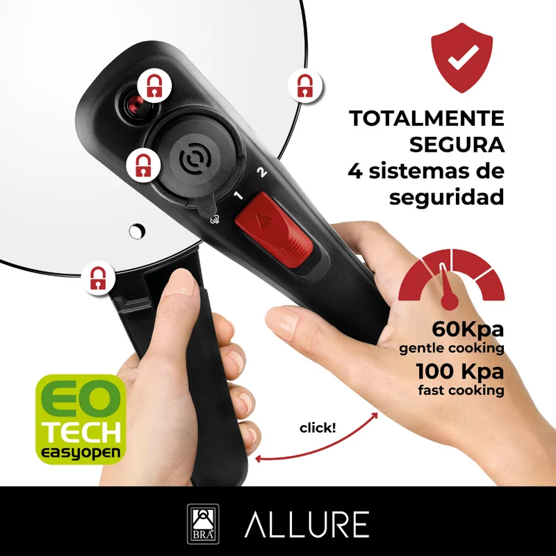 Olla a presión acero inoxidable Allure