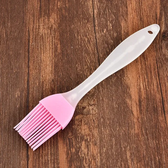 1 Pcs Portable Silicone Oil Bottle with Brush Grill Oil Brushes Liquid Oil Pastry Kitchen Baking BBQ Tool Kitchen Tools for BBQ