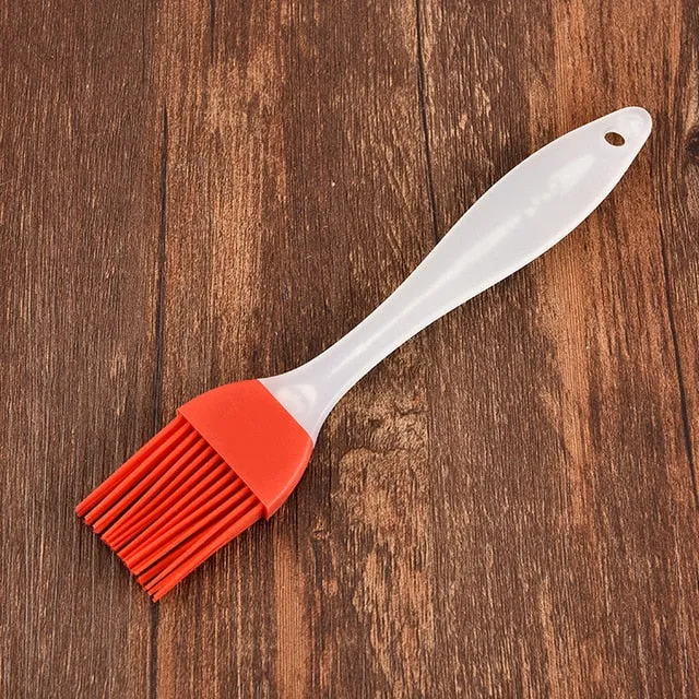1 Pcs Portable Silicone Oil Bottle with Brush Grill Oil Brushes Liquid Oil Pastry Kitchen Baking BBQ Tool Kitchen Tools for BBQ