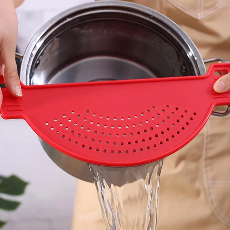 Multifunction Silicone Cooking Tool Fun Shape Pot Drain Pan Strainer Liquid Drainer Kitchen Colander Drainage Supplies Tools