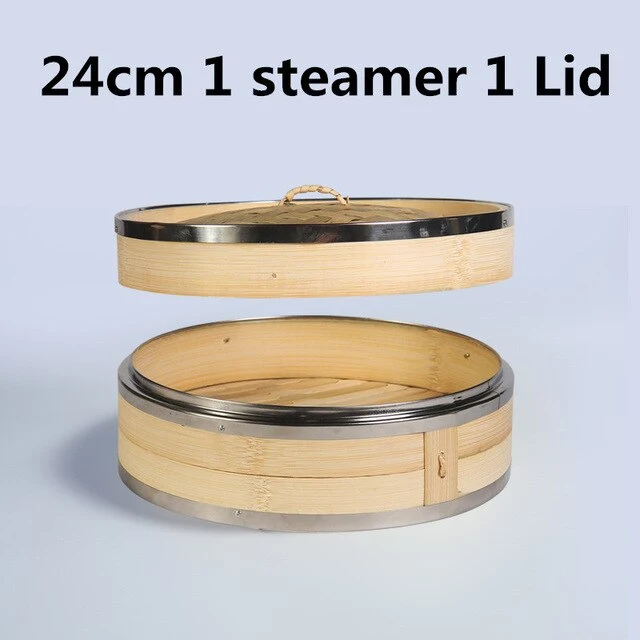 One two three Cage with Cover Cooking Bamboo Steamer Fish Rice Snack Basket Set Kitchen Cooking Tools dumpling steamer steam pot