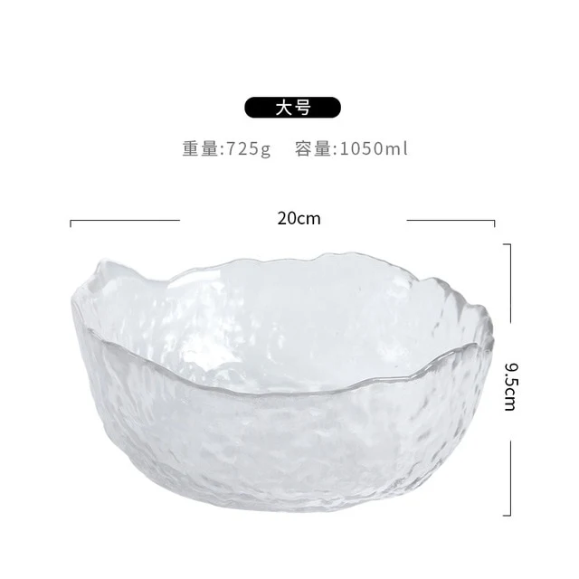 Group buy Phnom Penh salad bowl creative net red home living room transparent fruit plate set glass bowl dessert bowl ins