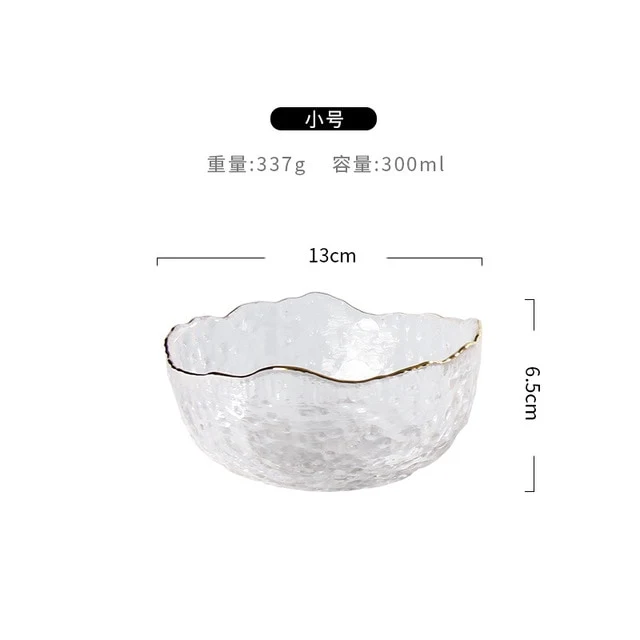 Group buy Phnom Penh salad bowl creative net red home living room transparent fruit plate set glass bowl dessert bowl ins