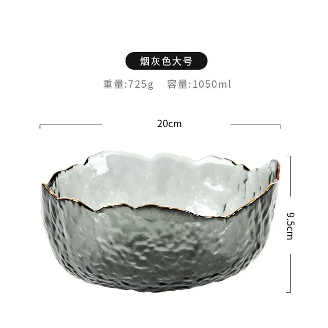 Group buy Phnom Penh salad bowl creative net red home living room transparent fruit plate set glass bowl dessert bowl ins