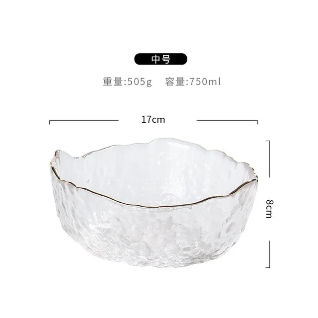 Group buy Phnom Penh salad bowl creative net red home living room transparent fruit plate set glass bowl dessert bowl ins