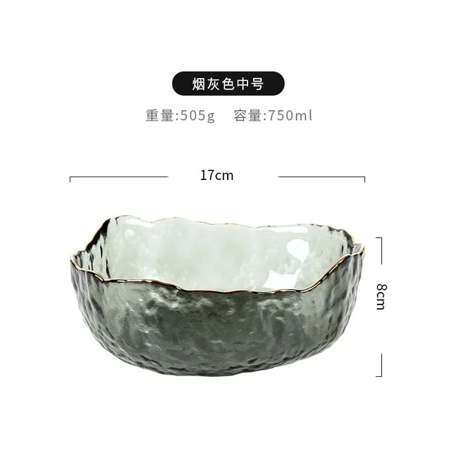Group buy Phnom Penh salad bowl creative net red home living room transparent fruit plate set glass bowl dessert bowl ins