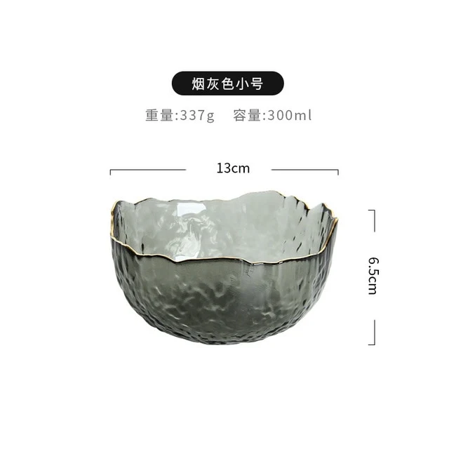 Group buy Phnom Penh salad bowl creative net red home living room transparent fruit plate set glass bowl dessert bowl ins