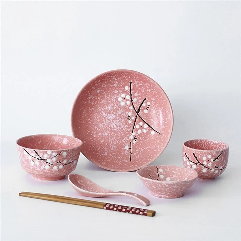 Japanese Style Ceramic Tableware Set Household Cutlery Creative Ceramic Dinnerware dining table dish set dinner set eco friendly