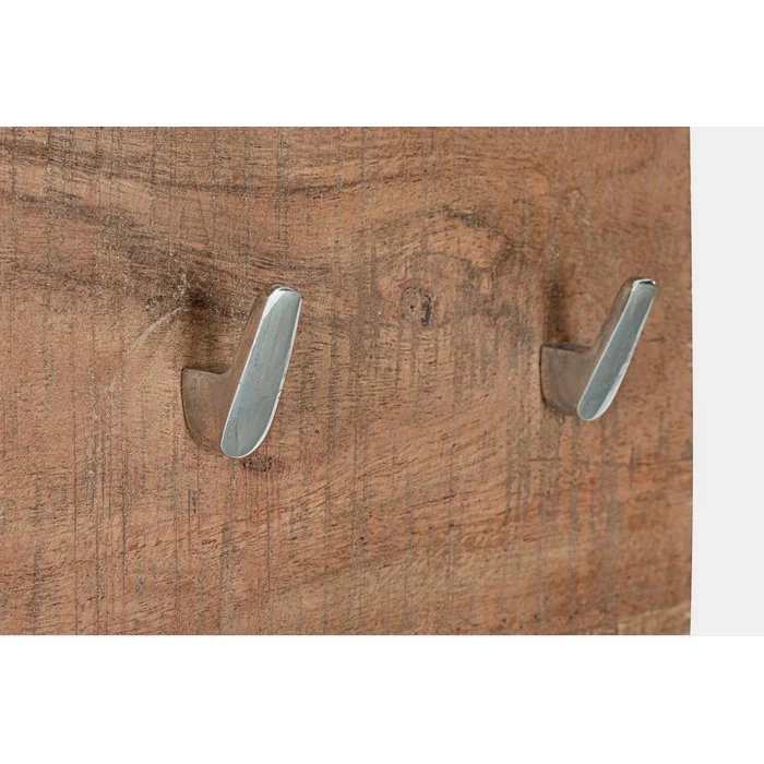 Appendino in legno 4 ganci rustico - Elmer