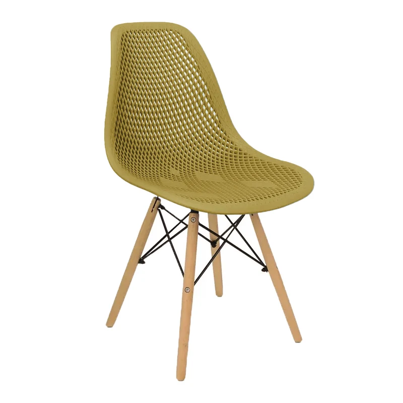 Sedia in stile scandinavo in legno e polipropilene - Finch