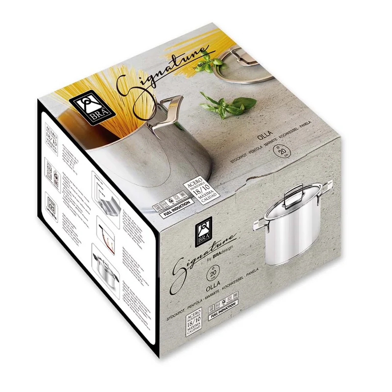 Olla acero inox con tapa sin antiadherente Signature