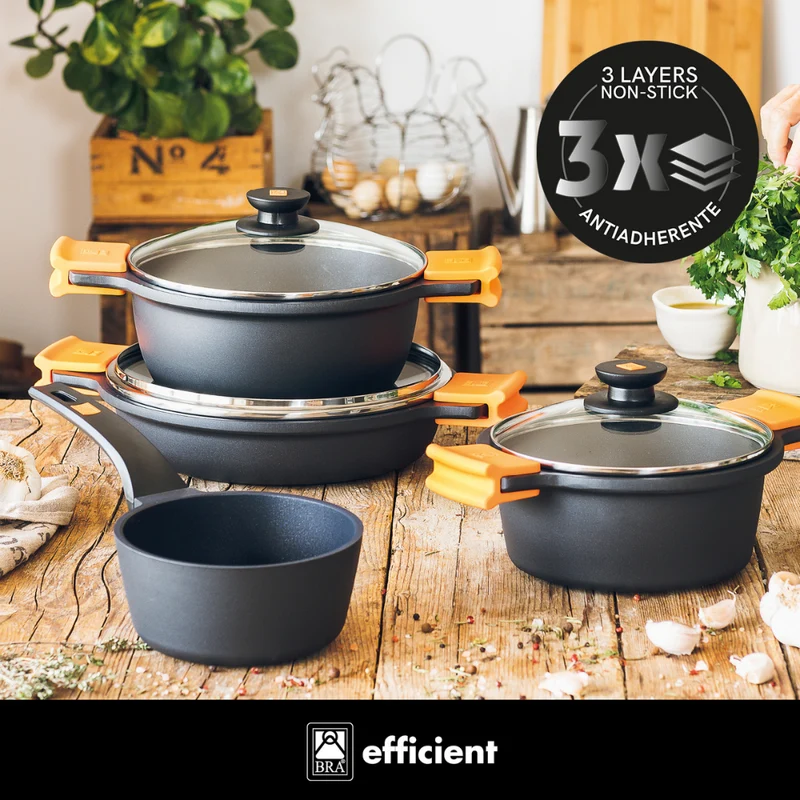 Batería de cocina 7 piezas Efficient