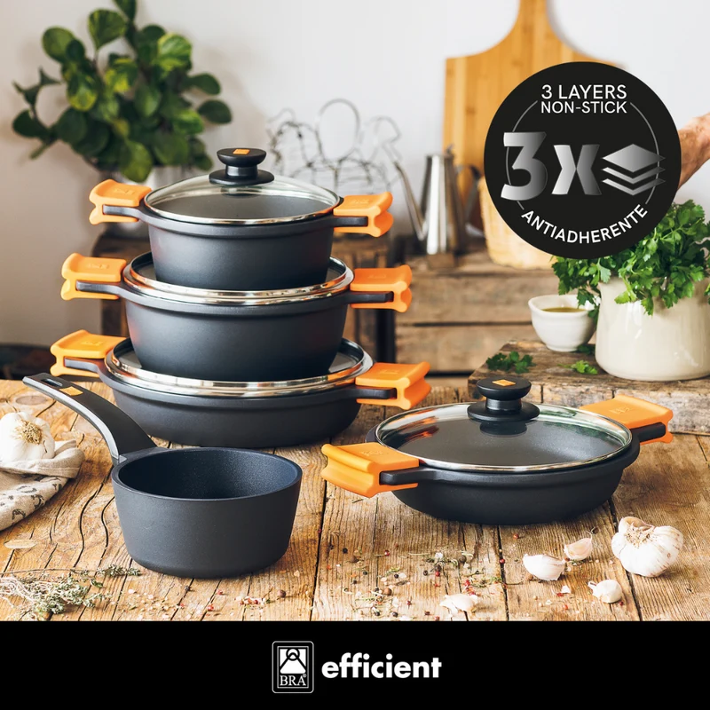 Batería de cocina 9 piezas Efficient