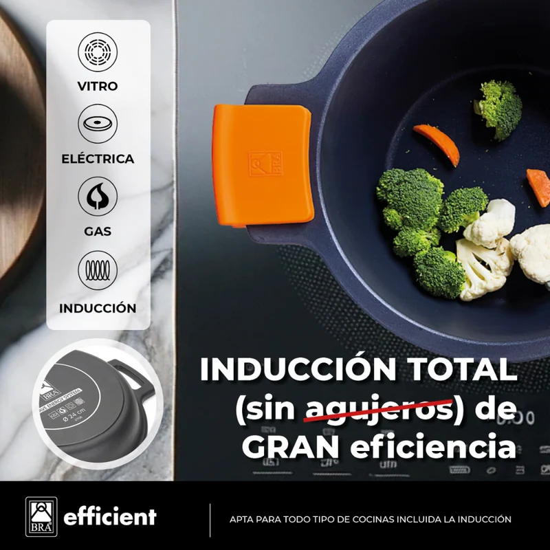 Batería de cocina 9 piezas Efficient