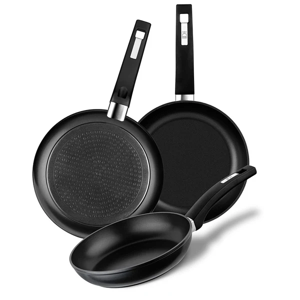 Set 3 sartenes aluminio forjado antiadherente 18-22-26 cm