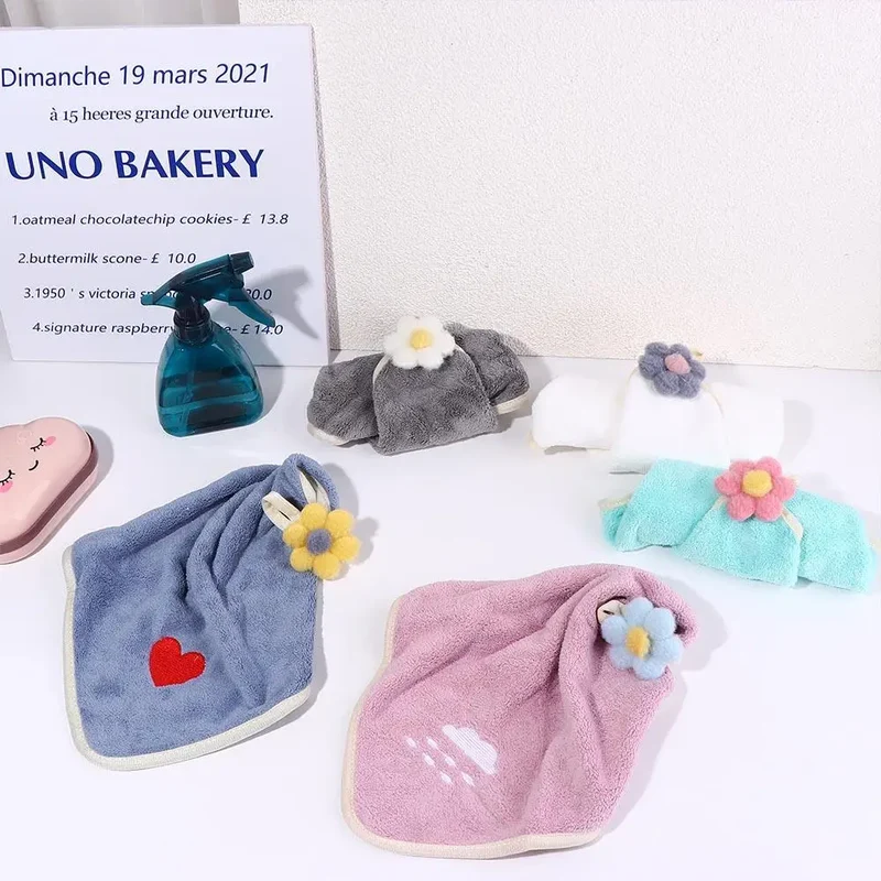 Fleece Kitchen Rags Kitchen Cleaning Bathroom Kitchen Wipe Microfiber Towel Handkerchief Dishcloths Hand Towel Kitchen Towels