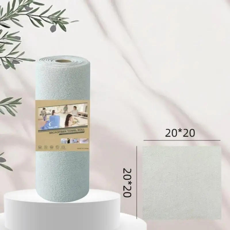 1 Roll/20pcs Quick-Dry Kitchen Towels Microfiber Cleaning Cloths Reusable Lint-Free Towels For Kitchen Super Absorbent