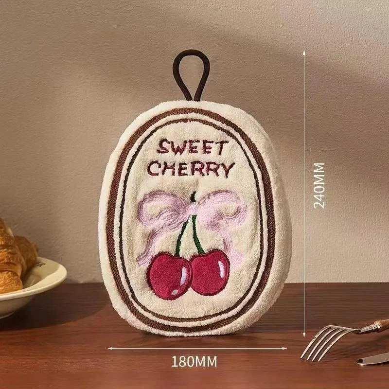 Kitchen Hand Towel Bathroom Absorbent Hand Towel Wall Hanging Cloth Thickened Handkerchief For Kitchen Hand Towel Cleaning Cloth