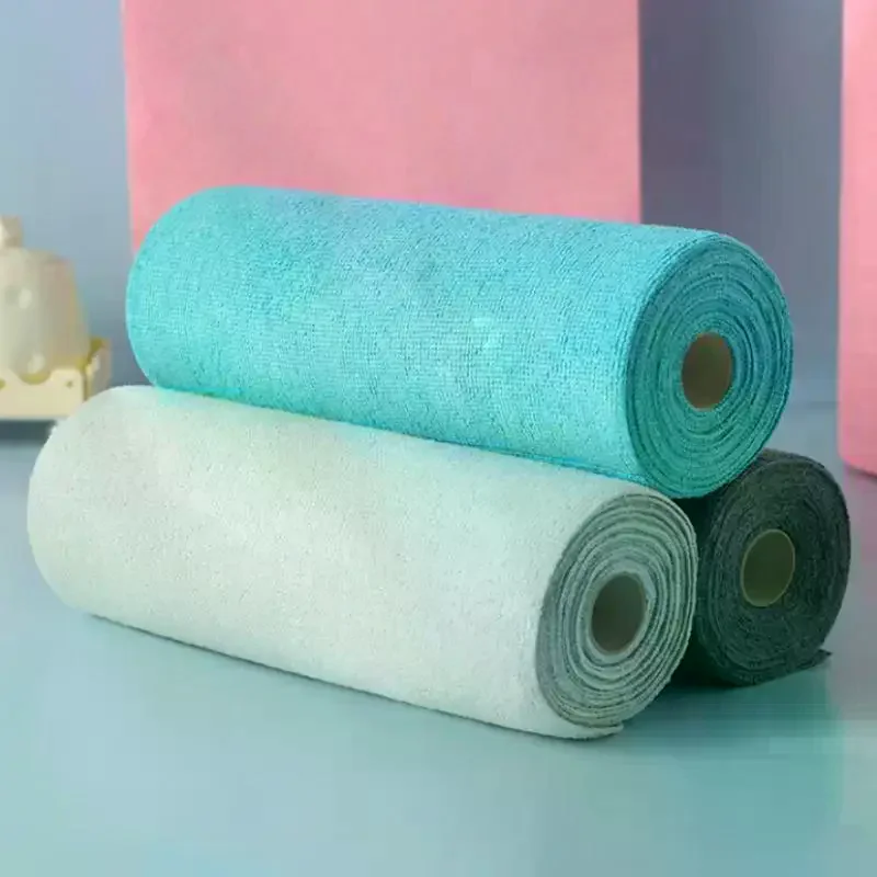 1 Roll/20pcs Microfiber Cleaning Cloths Reusable Lint-Free Towels For Kitchen Super Absorbent, Quick-Dry Kitchen Towels