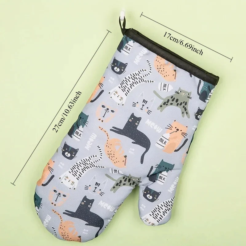 Heat Resistant Microwave Oven Mitts Gloves Anti Scald Insulation Non Slip Kitchen Baking Tools