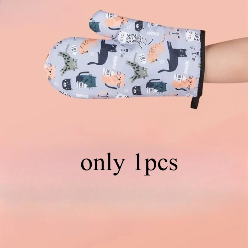 Heat Resistant Microwave Oven Mitts Gloves Anti Scald Insulation Non Slip Kitchen Baking Tools