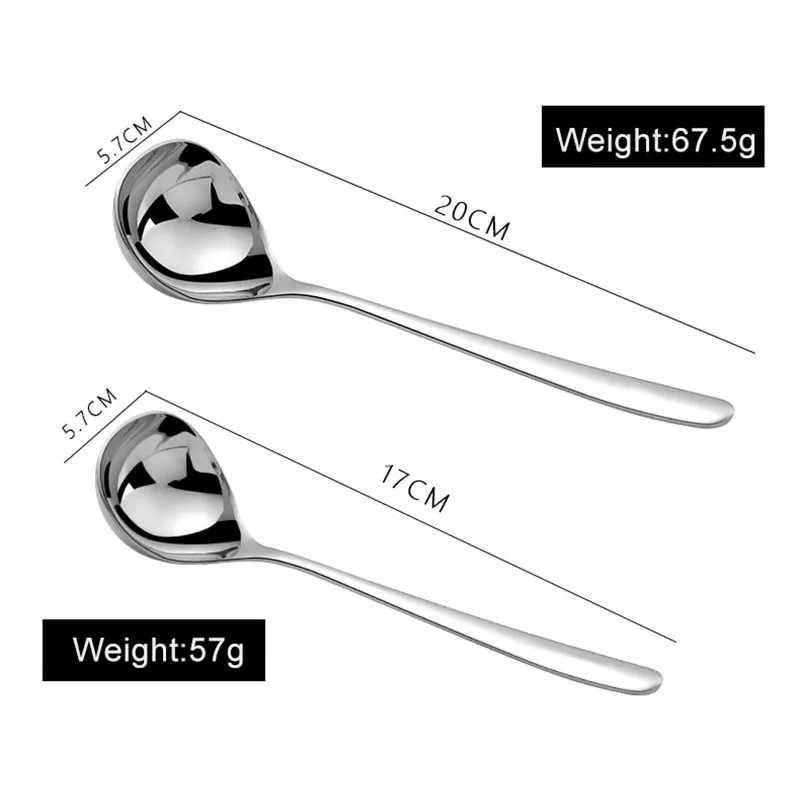 Korean Stainless Steel Thickening Spoon Creative Long Handle Hotel Hot Pot Spoon Soup Ladle Home Kitchen Essential Tools h2