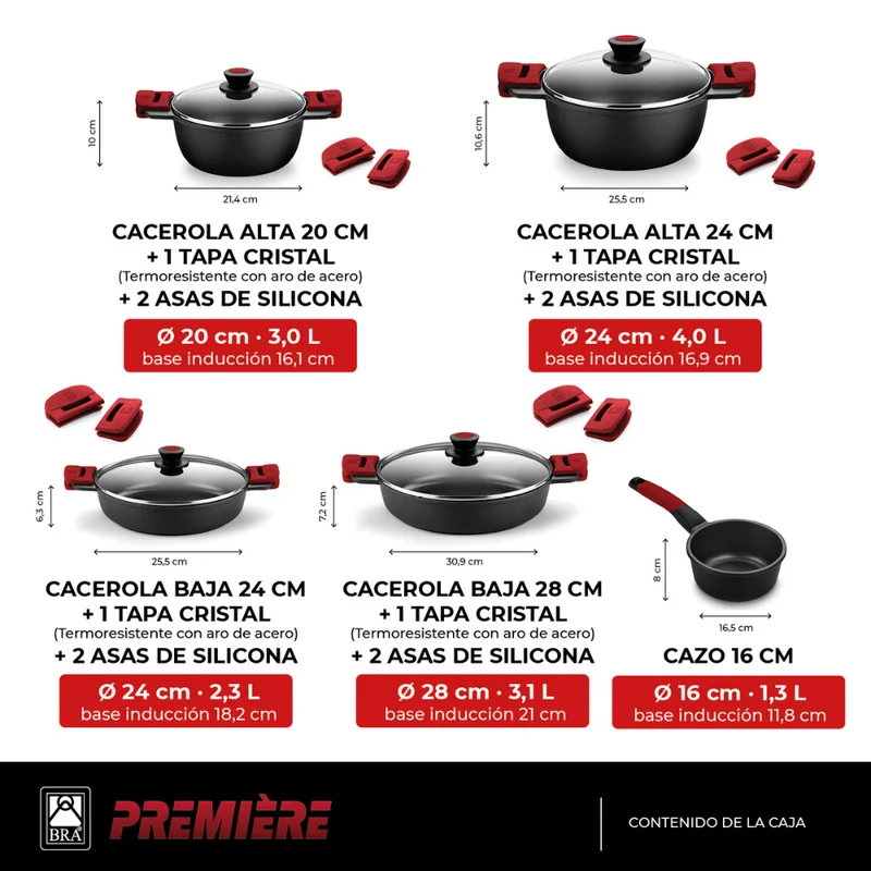 Set de cocina 9 piezas Premiere