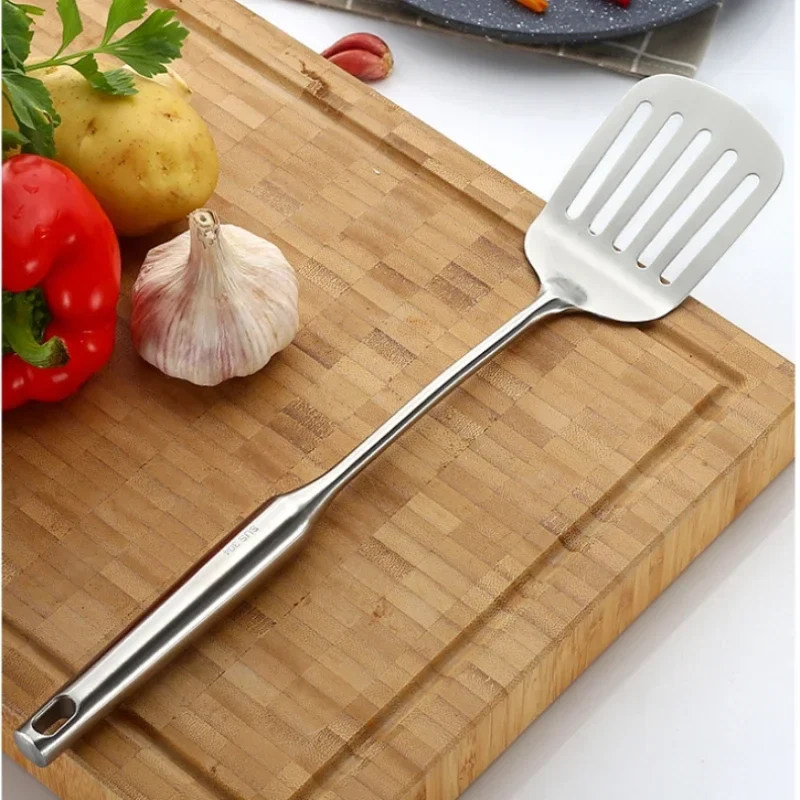 Long Handle Cooking Shovel, Rice Spoon, Stainless Steel Cooker Set, Household R Spaghetti Tool, Frying Shovel, Kitchen Gadget