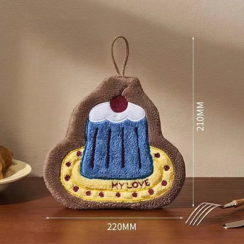 Kitchen Hand Towel Bathroom Absorbent Hand Towel Wall Hanging Cloth Thickened Handkerchief For Kitchen Hand Towel Cleaning Cloth