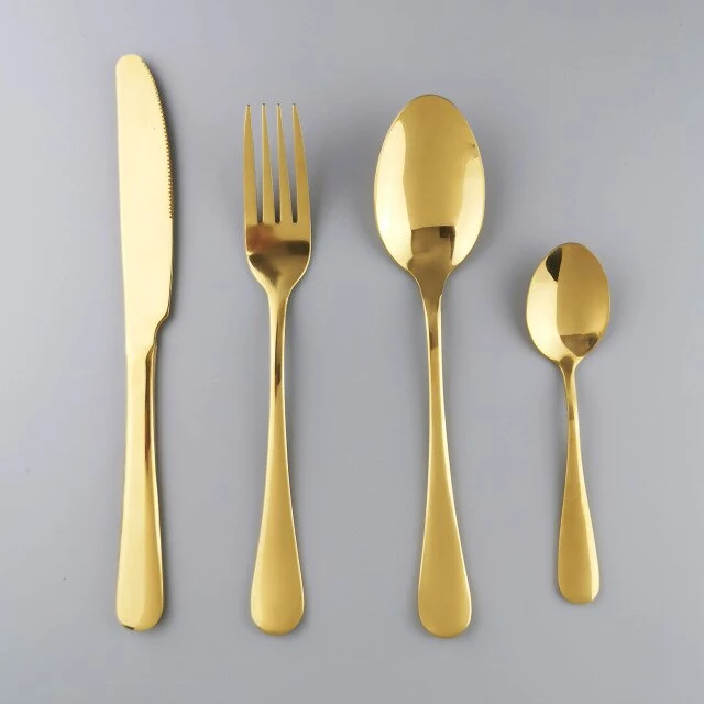 Westerm Blue Cutlery Set Dinnerware Forks Knives Spoons Tea Spoon Flatware Kitchen Dinner 18/10 Stainless Steel Tableware Set