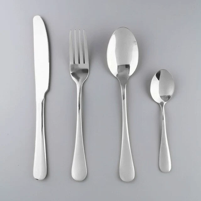 Westerm Blue Cutlery Set Dinnerware Forks Knives Spoons Tea Spoon Flatware Kitchen Dinner 18/10 Stainless Steel Tableware Set