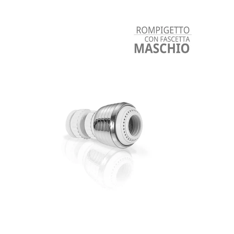 Rompigetto Rubinetto per Cucina Cromato - Aeratore rubinetti Snodabile 360 Gradi Anticalcare