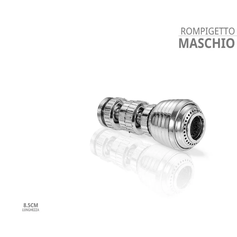 Rompigetto Rubinetto per Cucina Cromato - Aeratore rubinetti Snodabile 360 Gradi Anticalcare