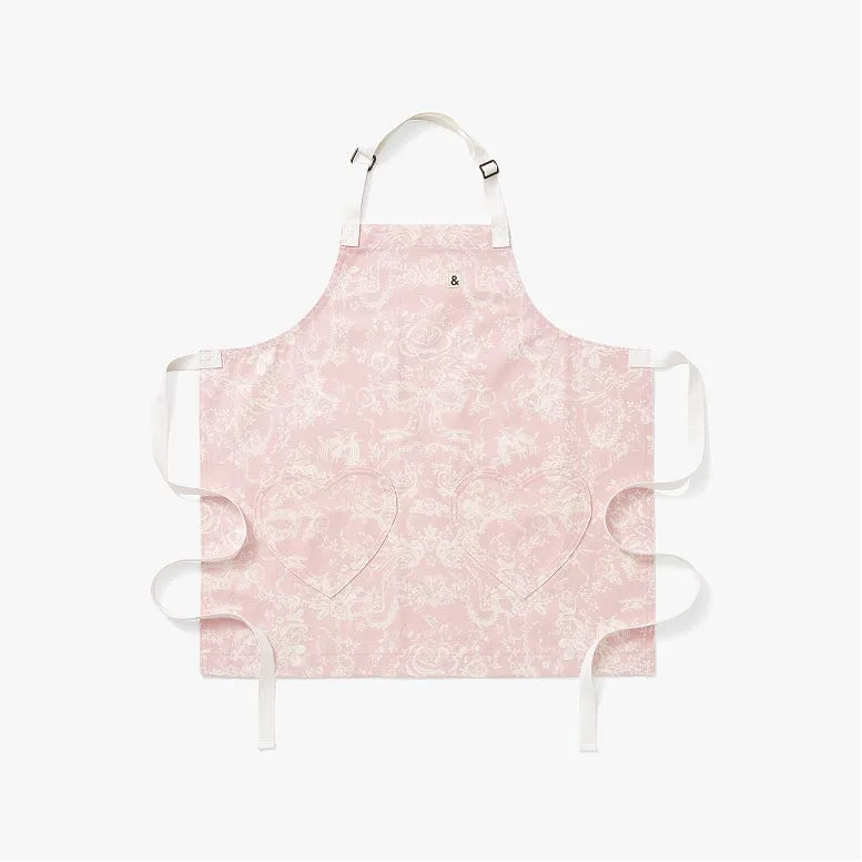 LoveShackFancy x H&B Toscana Toile Perennial Pink Kids Apron