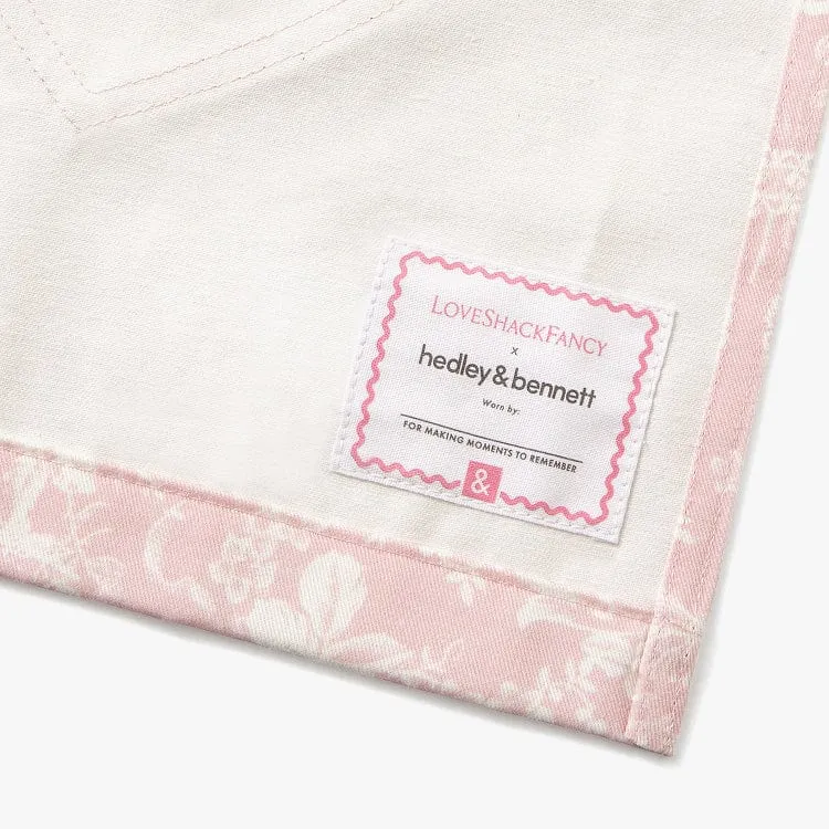 LoveShackFancy x H&B Toscana Toile Perennial Pink Kids Apron