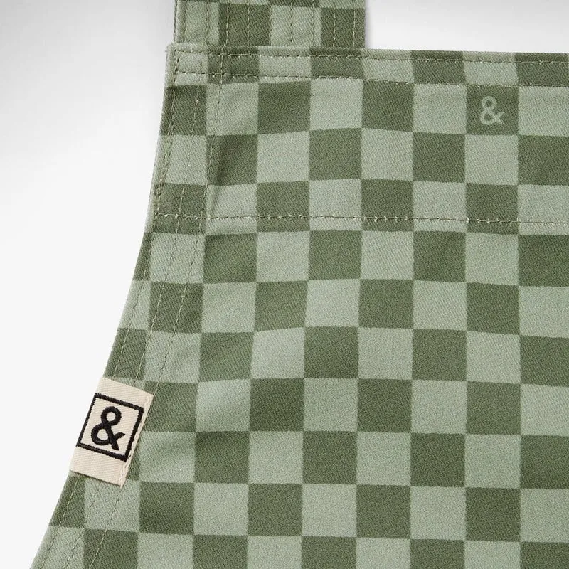 Kale Green Check Smock