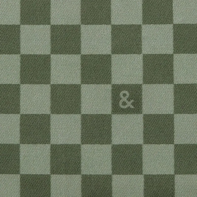 Kale Green Check Crossback Apron
