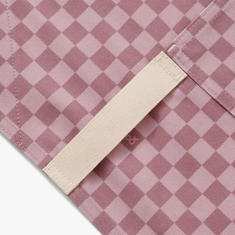 Mulberry Purple Check Crossback Apron