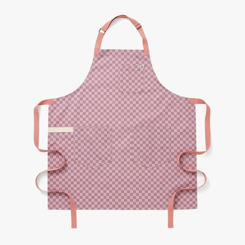 Mulberry Purple Check Essential Apron