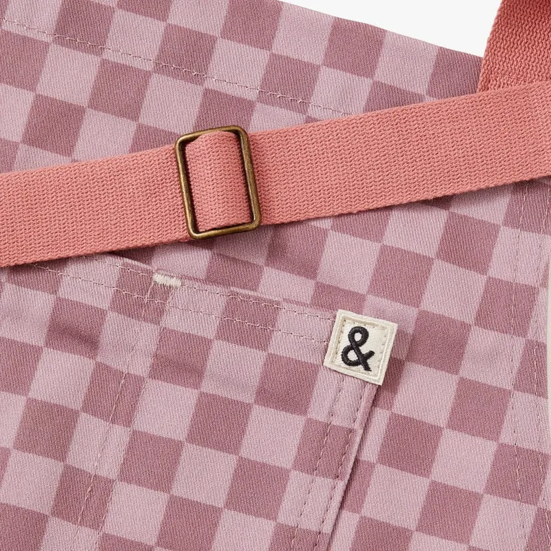 Mulberry Purple Check Essential Apron