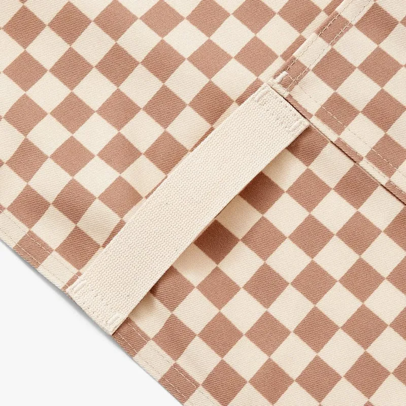 Desert Brown Check Essential Apron