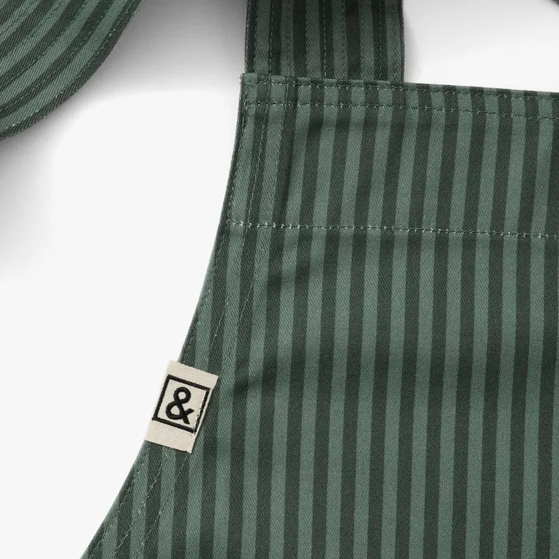 Kale Green Stripe Smock