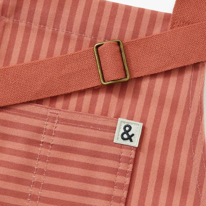 Clay Red Stripe Essential Apron