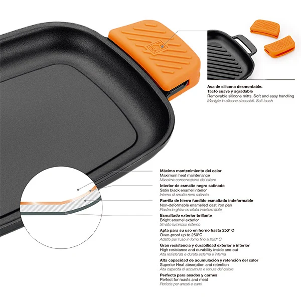 Plancha cuadrada lisa Efficient Iron