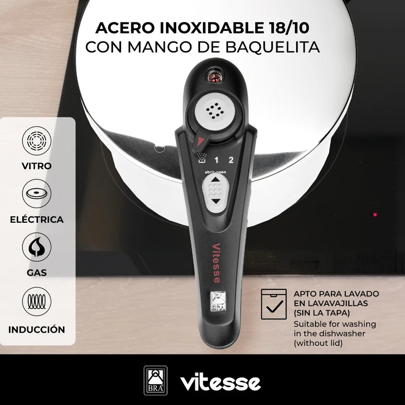 Olla a presión acero inoxidable Vitesse