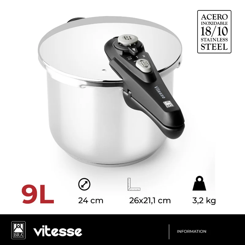 Olla a presión acero inoxidable Vitesse