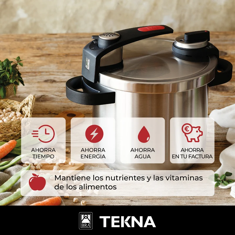 Olla a presión acero inoxidable Tekna