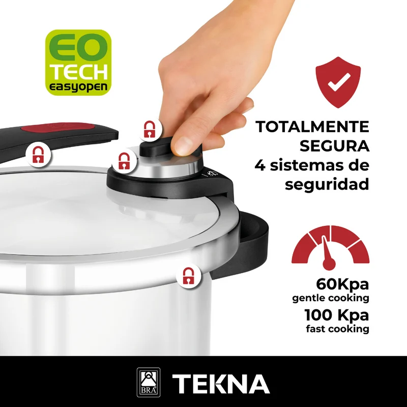 Olla a presión acero inoxidable Tekna