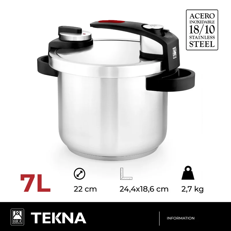 Olla a presión acero inoxidable Tekna